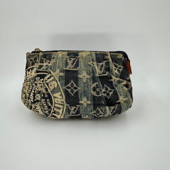 Louis Vuitton Blue Denim Pouch - Picture 1 of 6